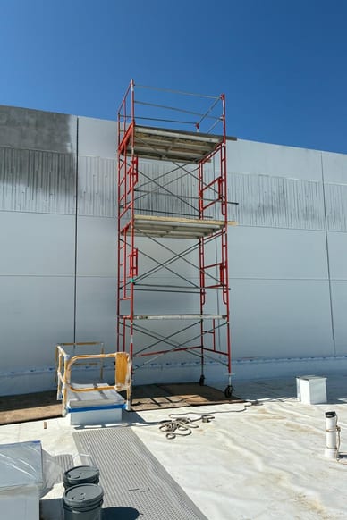 Frame scaffold used for masonry and tuckpointing work