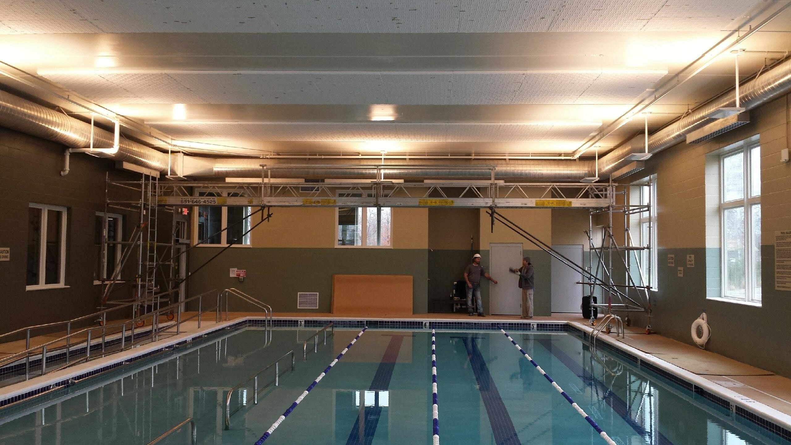 Pool gantry system at Eagle Ridge School construction project