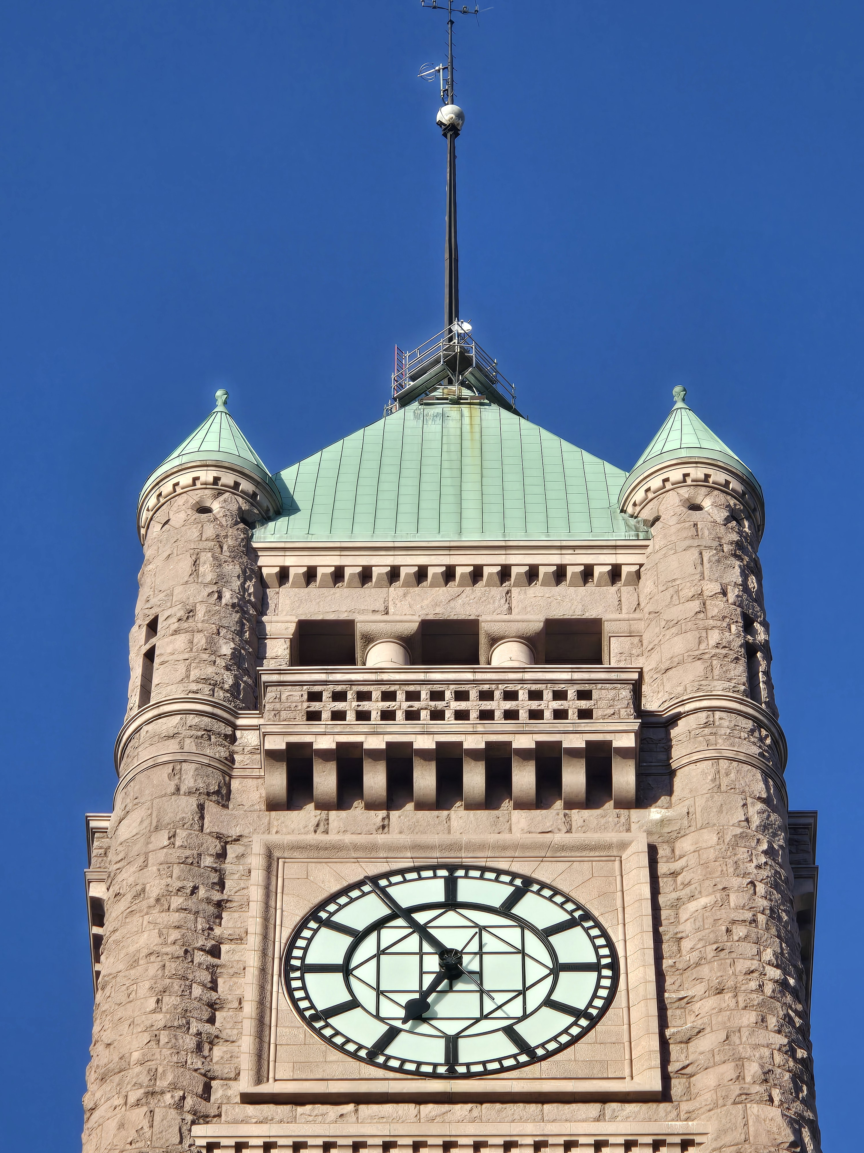 Historic building masonry restoration scaffolding