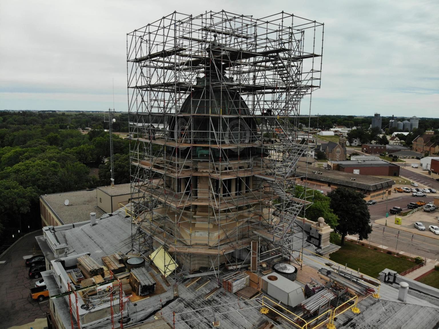 System scaffold at Emagine Theater Willow Creek