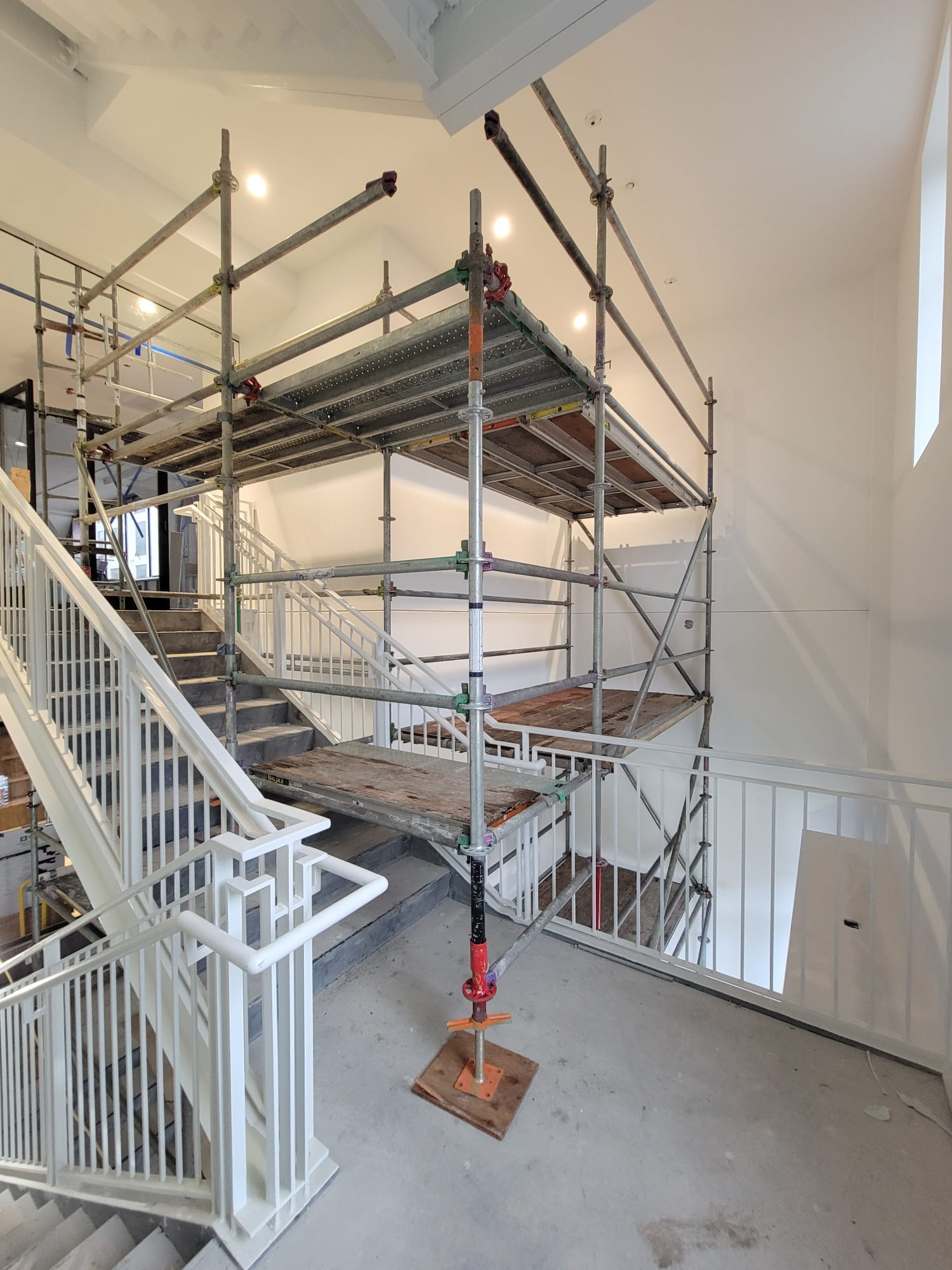 System scaffold stairwell access SEA Life Mall of America
